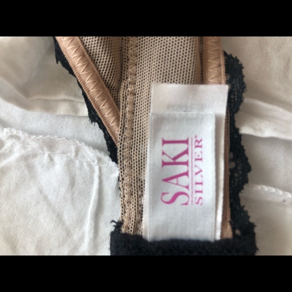 Saki Black Lace Halter Bralette Sz. M - Picture 5 of 6